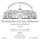Hofgut Falkenstein Krettnacher Auf dem Hölzchen Kabinett trocken 2022 Vorderetikett