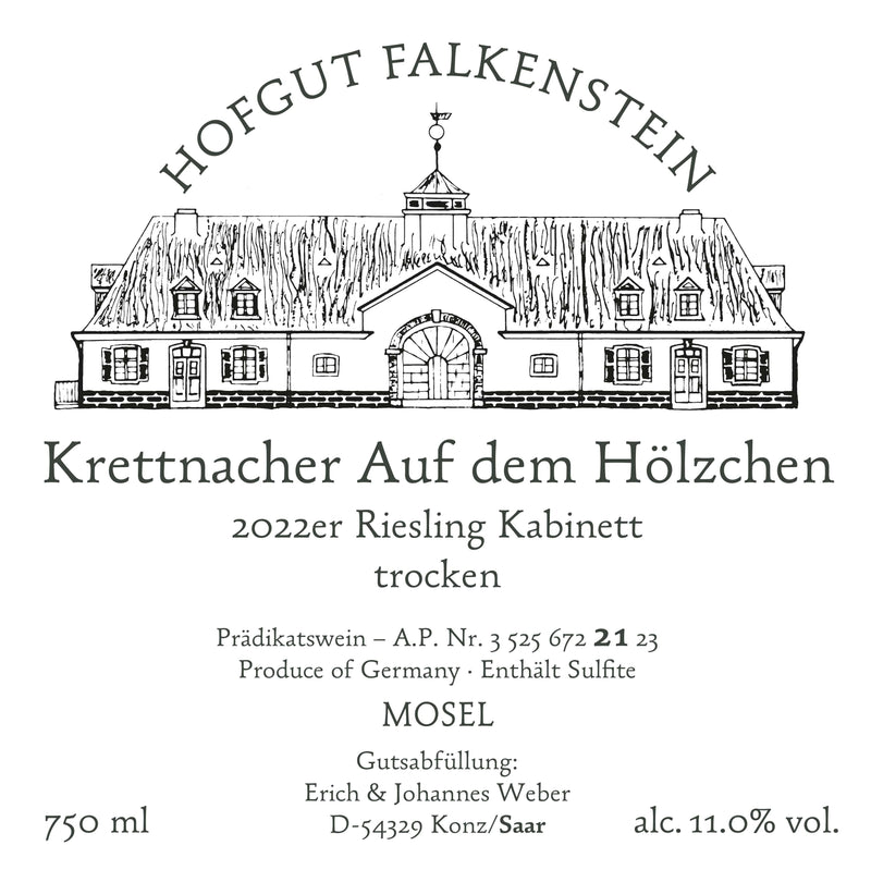 Hofgut Falkenstein Krettnacher Auf dem Hölzchen Kabinett trocken 2023 Vorderetikett