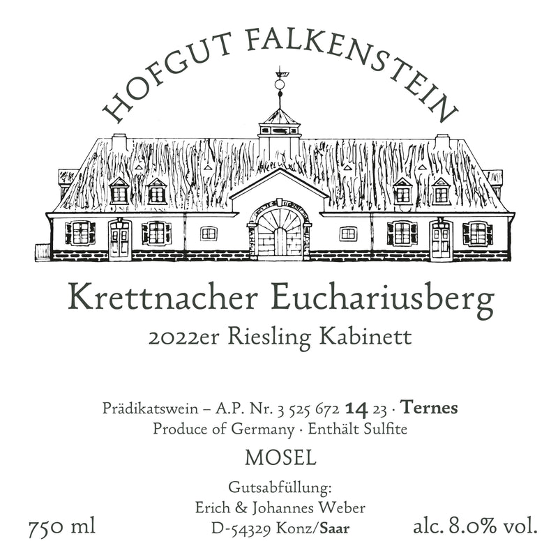 Hofgut Falkenstein Krettnacher Euchariusberg Kabinett Ternes 2022 Vorderetikett