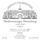 Hofgut Falkenstein Niedermenniger Herrenberg Rosé trocken 2022 Vorderetikett