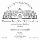 Hofgut Falkenstein Krettnacher Ober Schäfershaus Spätlese trocken AP 18 Lorenz Manni 2025 Vorderetikett
