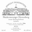 Hofgut Falkenstein Niedermenniger Herrenberg Kabinett feinherb AP 3 Palm 2024 Vorderetikett