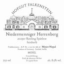 Hofgut Falkenstein Niedermenniger Herrenberg Spätlese feinherb AP 11 Meyer Nepal 2025 Vorderetikett