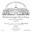 Hofgut Falkenstein Niedermenniger Herrenberg Spätlese feinherb AP 11 Meyer Nepal 2025 Magnum Vorderetikett