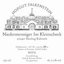 Hofgut Falkenstein Niedermenniger Im Kleinschock Kabinett 2024 Vorderetikett