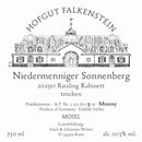 Hofgut Falkenstein Niedermenniger Sonnenberg Kabinett trocken AP 9 Munny 2025 Vorderetikett